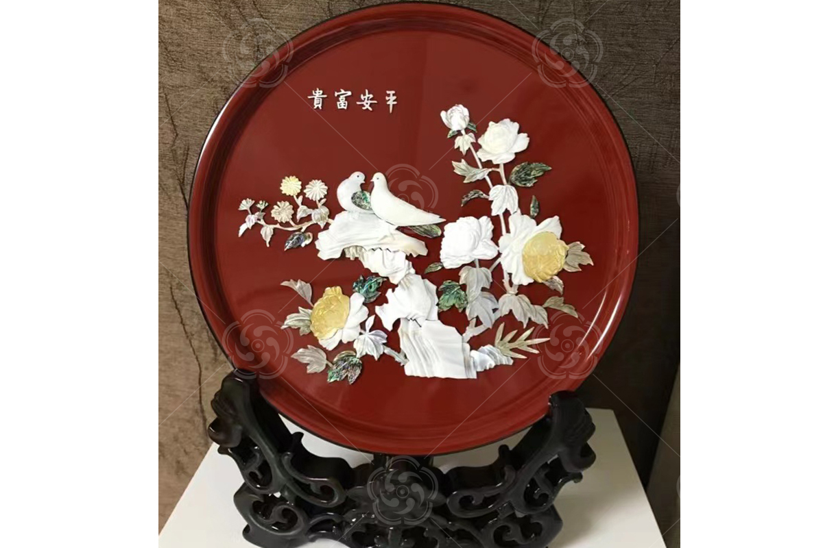 宝螺镶嵌《平安富贵》